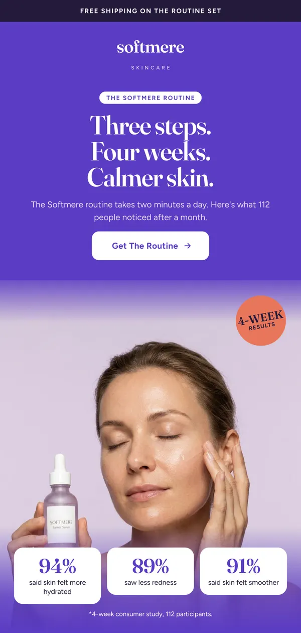 Softmere Skincare email